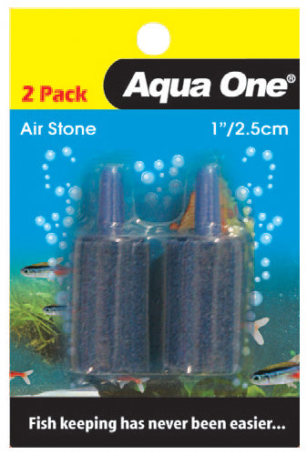 AQUA ONE AIRSTONE 2PK 2.5CM