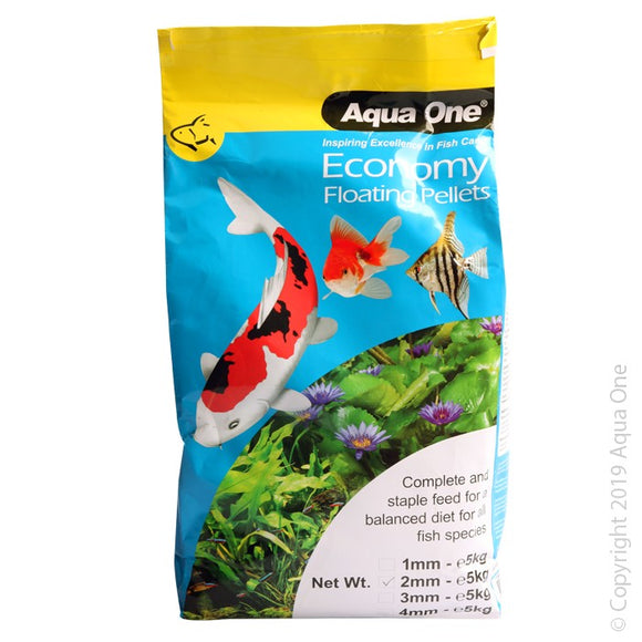 AQUA ONE ECONOMY PELLET FOOD 2MM 5KG