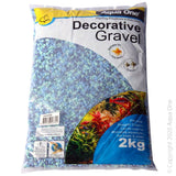 AQUA ONE DECORATIVE GRAVEL 2KG MIXED AQUA BLUE 2MM