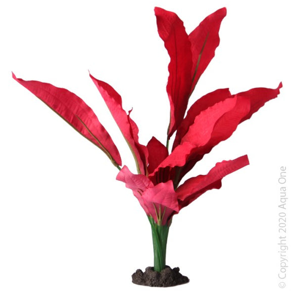 AQUA ONE SILK PLANT AMAZON RED LARGE