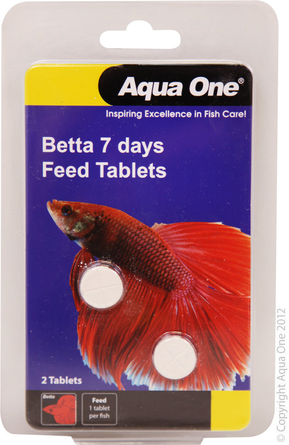 AQUA ONE 7 DAY BETTA BLOCK FEEDER 2 TABS