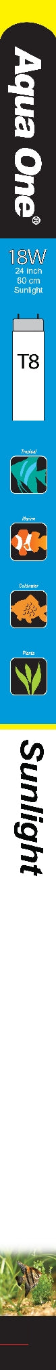AQUA ONE TUBE SUNLIGHT 18W 24IN T8#