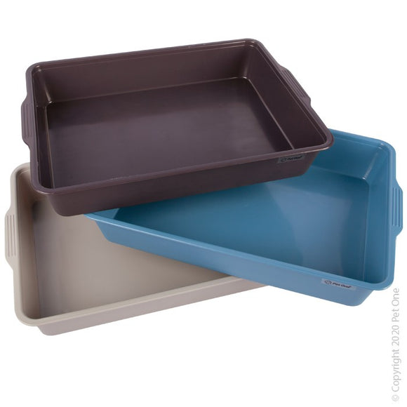 PET ONE LITTER TRAY RECTANGLE MEDIUM  44 x 31 x 7CM