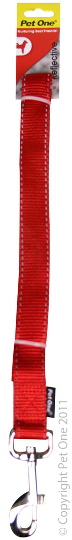 PET ONE LEASH NYLON 150CM 15MM RED