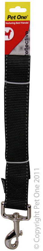 PET ONE LEASH NYLON 90CM 40MM BLACK##