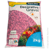 AQUA ONE DECORATIVE GRAVEL 2KG MIXED PINK PURPLE
