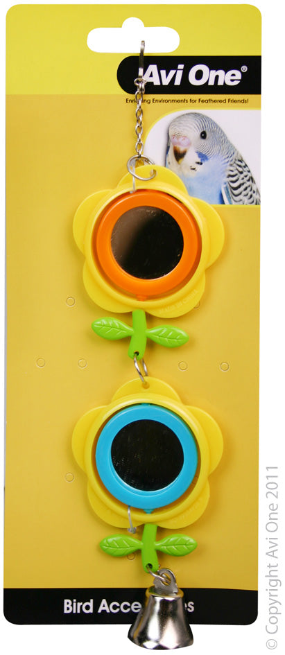 AVI ONE BIRD TOY BUTTERCUP MIRROR