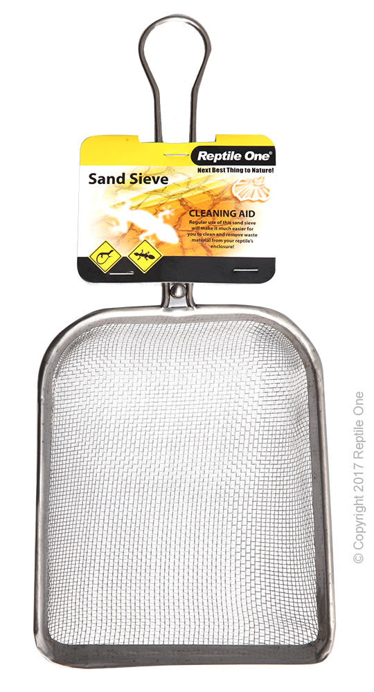 REPTILE ONE SAND SIEVE STEEL MESH 14X17CM