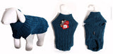PET ONE DOG COAT KOMFYKNIT JUMPER ICELANDIC 25CM DARK TEAL
