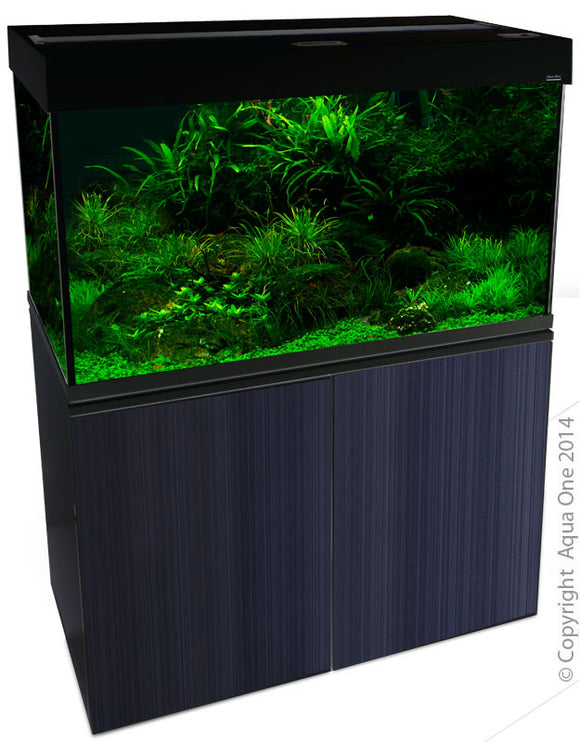 AQUA ONE BRILLIANCE 120 286L AQUARIUM GLOSS BLACK
