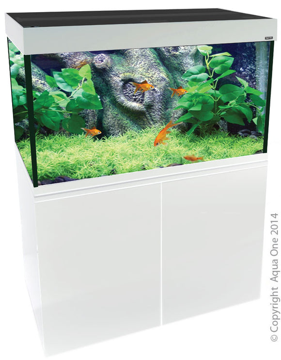 AQUA ONE BRILLIANCE 120 286L AQUARIUM GLOSS WHITE