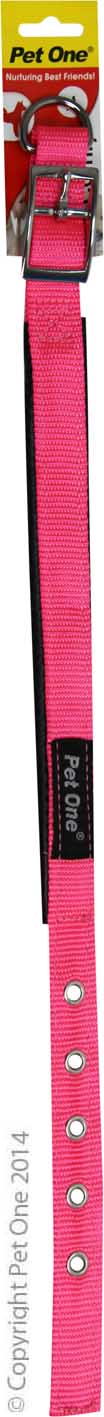 PET ONE 27-37CM COLLAR NYLON 20MM PINK