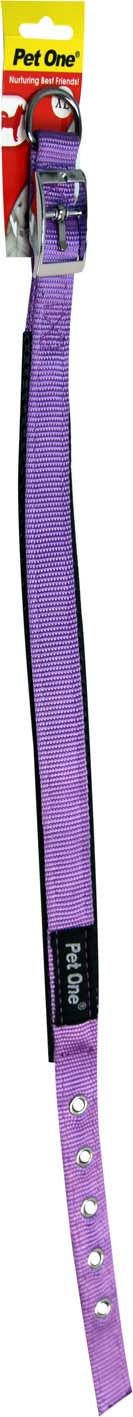 PET ONE 37-47CM COLLAR NYLON 20MM PURPLE