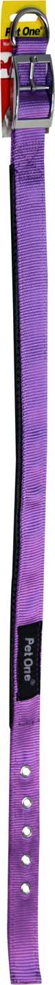 PET ONE 47-57CM COLLAR NYLON 25MM PURPLE
