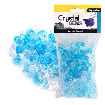 CRYSTAL GEMS ACRYLIC  BETTA GRAVEL 145G BLUE