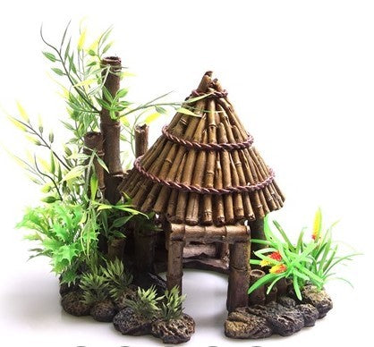 AQUA ONE ORNAMENT BAMBOO GAZEBO MEDIUM 21.5 X 17.5 X 18CM