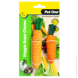 PET ONE VEGGIE ROPE 2PK CARROT