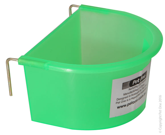 PET ONE POULTRY FEED TROUGH HALF ROUND 11.3x8.5x5.5cm