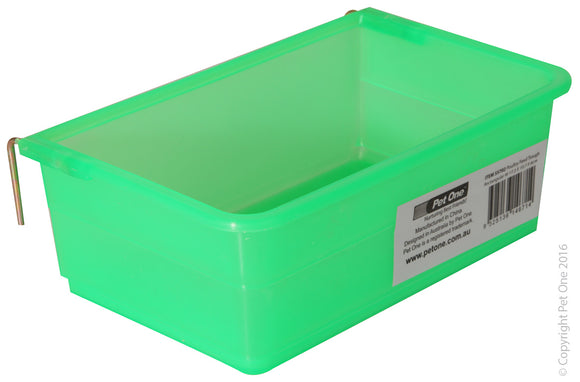 PET ONE POULTRY FEED TROUGH RECT M 17.3x10.7x6CM