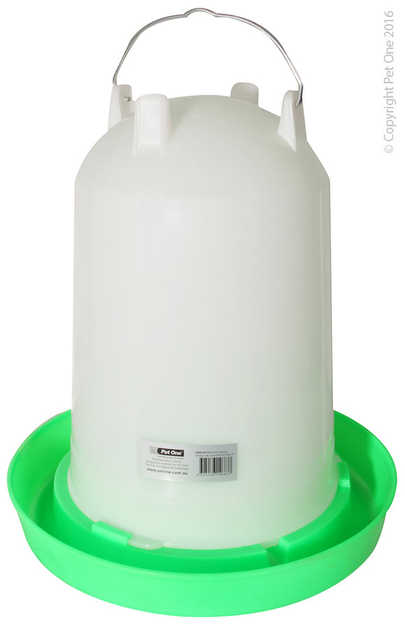 PET ONE POULTRY GRAVITY DRINKER 14L 37CM DIA x 41.5CM H