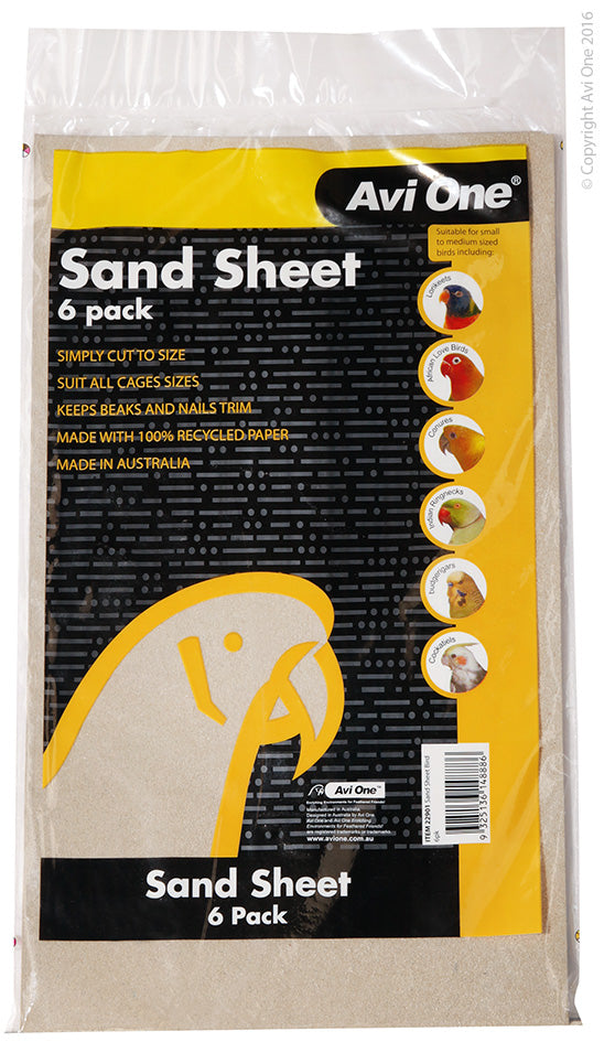 AVI ONE SAND SHEET BIRD 6PK 23CM X 41CM