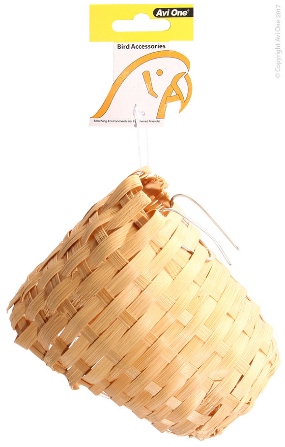 AVI ONE BIRD NEST FINCH WICKER MEDIUM 9X3X15CM