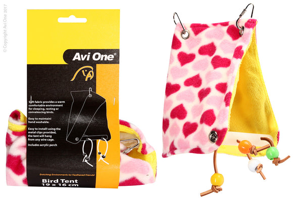 AVI ONE BIRD HAMMOCK WITH ACRYLIC PERCH 19CM