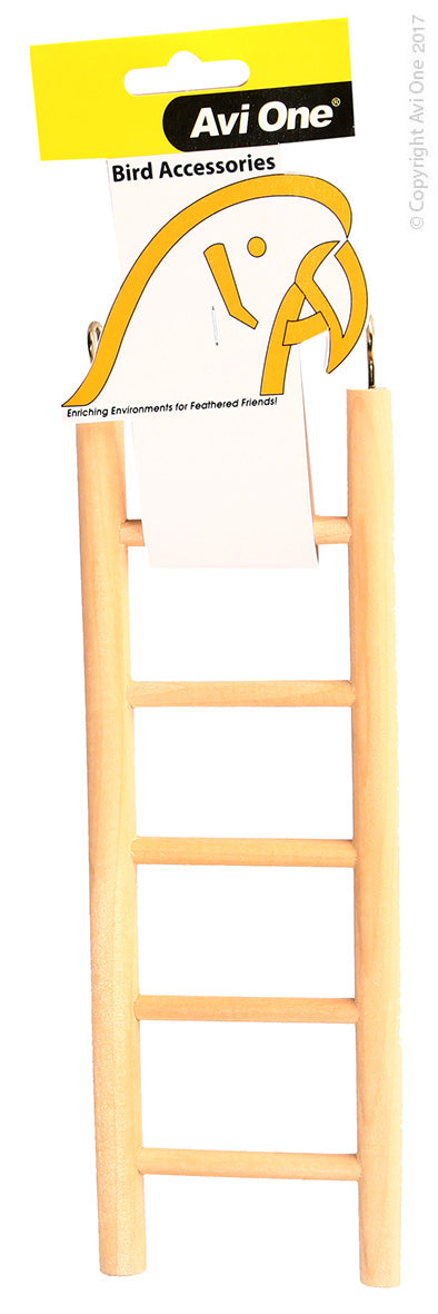 AVI ONE BIRD TOY WOODEN LADDER 5 RUNG