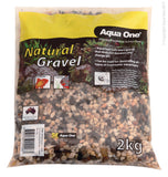 AQUA ONE NATURAL GRAVEL AUSTRALIAN MULTI BROWN MIX 2KG
