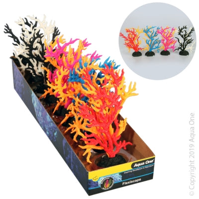 AQUA ONE FLEXISCAPE STAGHORN ASSORTED COLOURS 13CM