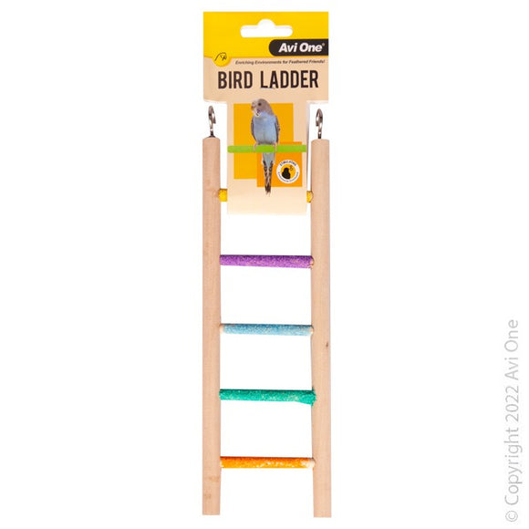 AVI ONE BIRD TOY WOODEN LADDER WITH 5 SAND RUNS