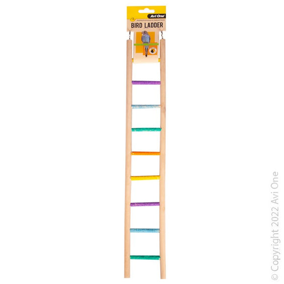 AVI ONE BIRD TOY WOODEN LADDER WITH 9 SAND RUNS