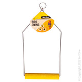 AVI ONE BIRD TOY TRIANGLE WIRE SWING WITH SAND PERCH L 28 X 12CM