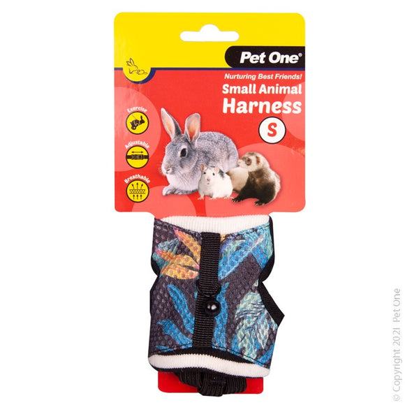 PET ONE SMALL ANIMAL HARNESS VEST SMALL WITH LEAD