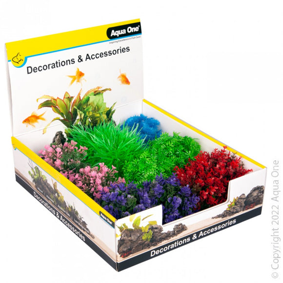 AQUA ONE VIBRANCE PLANT 8CM ASSORTED COLOURS