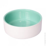 PET ONE CERAMIC PET BOWL GREEN/WHITE 22.5CM DIAMETER 2200ML