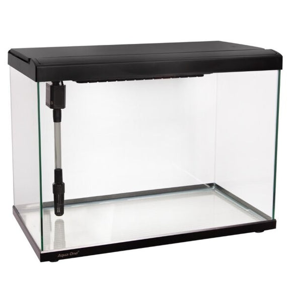 AQUA ONE LIFESTYLE CLASSIC 72 COMPLETE GLASS AQUARIUM 60CM 72L SATIN BLACK