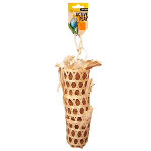 AVI ONE BIRD TOY TRIPLE BAMBOO BASKET 41CM