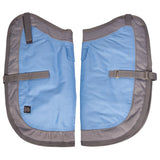 PET ONE DOG COAT NIGHTWALKER 80CM WEATHER PROOF REFLECTIVE SILVER BLUE