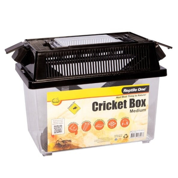 REPTILE ONE CRICKET HOLD BOX MEDIUM WITH FEED TUBES