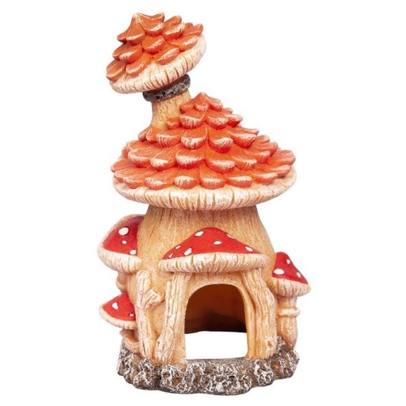 AQUA ONE FAIRY MUSHROOM HOUSE 9X10.5X18CMH