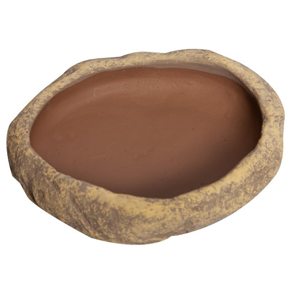 REPTILE ONE REPTILE DISH MED SANDSTONE 15 X 12.5 X 3.7CM