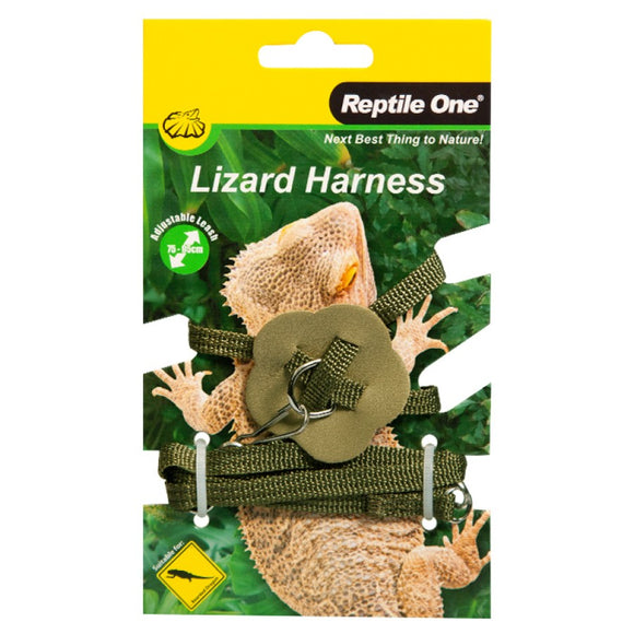 REPTILE ONE LIZARD HARNESS WITH ADJUSTABLE LEAD