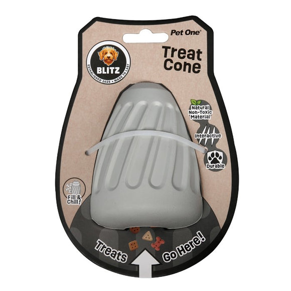 PET ONE BLITZ RUBBER TREAT CONE MEDIUM