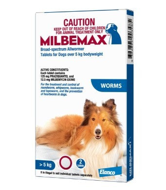 MILBEMAX DOG 5 TO 25KG 2PK