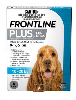 FRONTLINE PLUS 10-20KG BLUE 6PK