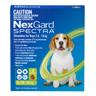 NEXGARD SPECTRA 7.6-15KG 6PK 