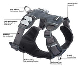 RED DINGO PADDED HARNESS COOL GREY EXTRA SMALL