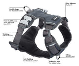 RED DINGO PADDED HARNESS COOL GREY EXTRA LARGE