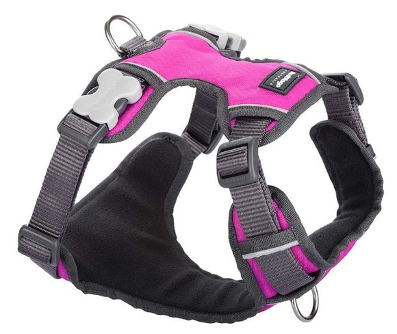 RED DINGO PADDED HARNESS HOT PINK LARGE